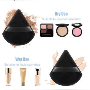 Pimoys 15 Pieces Powder Puff Face Soft Triangle Makeup Velour Puff, Beauty